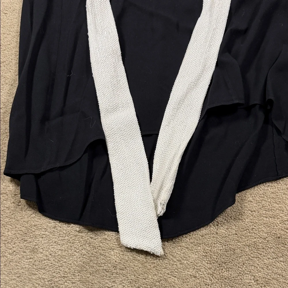 Rachel Zoe Black Blouse with White Trim - Picture 6 of 8